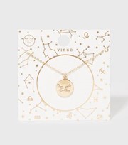 New Look Gold Virgo Star Sign Diamante Pendant Necklace